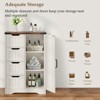 Freestanding Storage Cabinet with 4 Drawers,  Doors & Adjustable Shelf - 3 of 4