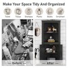 SKRAN 69.3" Tall Corner Cabinet, Farmhouse Corner Storage Cabinet with Doors & Shelves, Home Space for Living Room,Bathroom, Kitchen - 4 of 4