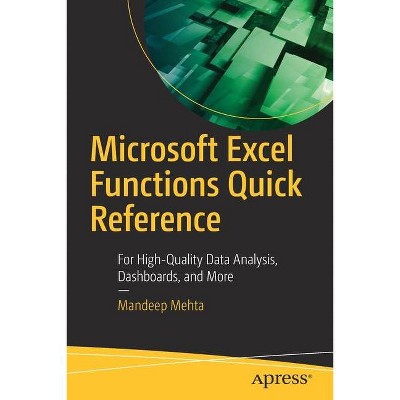 Microsoft Excel Functions Quick Reference - by  Mandeep Mehta (Paperback)