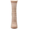 Memoi Women's "Pattern Metrics" Cotton Rich Crew Sock Tan One Size - 2 of 4