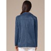 INSPIRE CHIC Women's Faux Suede Vintage Button Down Notched Lapel Long Sleeve with Pockets Blazer - 4 of 4