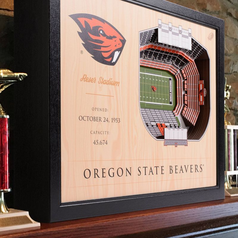 NCAA Oregon State Beavers 25-Layer StadiumViews 3D Wall Art, 2 of 6