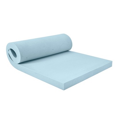 Sealy Blue Swirl TrueForm 2 Inch Thick Soft Support Gel Infused Memory Foam Mattress Topper for Added Comfort and Support, California King