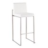 Set of 3 30" Contemporary High Back Barstools with Metal Frame, Padded Seat and Backrest for Kitchen or Home Bar - 2 of 4