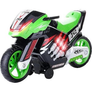 Dazmers Wheelie Lifters Toys Electric Motorcycle Toy with Lights and Sounds-Green - 1 of 4