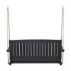 PAGED Patio Porch Swing with Armrests,Wood Bench Swing with Slatted Backrest for Patio Backyard,Garden - 4 of 4