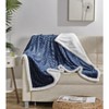 Kate Aurora Ultra Soft & Plush Cozy Corduroy Faux Shearling Accent Throw Blanket - 50"x60" - 2 of 3