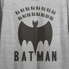 Batman Na Na Na Na Bat Logo Women's Athletic Heather Gray Boyfriend Crop Tee - 2 of 4