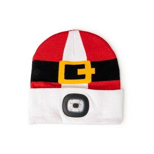 Night Scope Christmas Holiday Rechargeable LED Beanie - 1 of 3