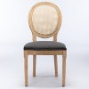 CAVINAS French Style Dining Chairs Set of 2, PU Leather Dining Room Chairs with Button Tufting and Solid Wood Legs - 4 of 4