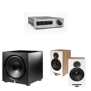 Elac DBR62-W - Debut Reference 6.5" Bookshelf Speakers - White, Pair, Elac DS-A101-G - Integrated amp and network music player with Wi-Fi, Bluetoot... - 1 of 4