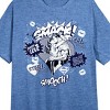 Superman & Lois Lane Valentines Day Women's Blue Heather Short Sleeve Sleep Shirt - 2 of 2