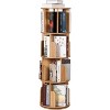 Coucheta 52'' Tall 4-Tier 360° Wooden Rotating -Display Floor-Standing Bookshelf  , Multi-Functional Storage Organizer for Kids in Living Room - 3 of 4