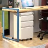 SUXXAN Metal Rolling File Cabinet with 3 Drawers, Under Desk Mobile Filing Storage Cabinet with Lock,Required Assembly - 2 of 4