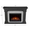 Deland 63" Grand Electric Fireplace in Gray Stone by Real Flame - image 4 of 4