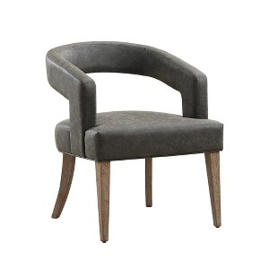 Anybear 25.8" Velvet Modern Velvet Accent Chair - 1 of 4