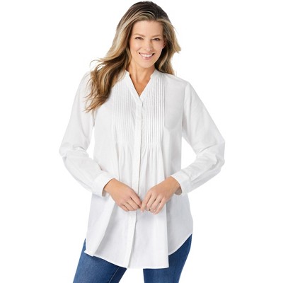 Woman Within Plus Size Perfect Pintuck Tunic