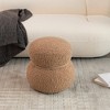 Lyngins Snowman Wool Benches,Round Upholstered Ottoman Bench for Living Room,Bedroom - 2 of 4
