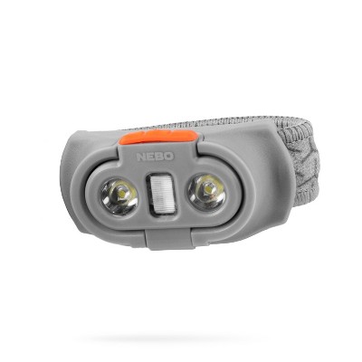 NEBO Einstein 500 Lumen Outdoor Compact Easy Tilt Camping Headlamp with Red Light and Turbo Modes, Includes 3 AAA Batteries and Adjustable Strap