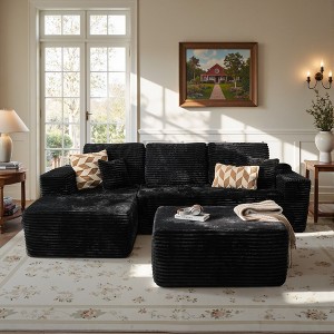 XIZZI Modular Sectional Sofa Couch, L/U-Shape Upholstered Couch, Modern Minimalist Couches for Living Room, Free Combination Deep Seat Corner Couch - 1 of 4
