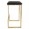 LeisureMod Quincy Leather Bar Stool with Gold Metal Frame - image 4 of 4