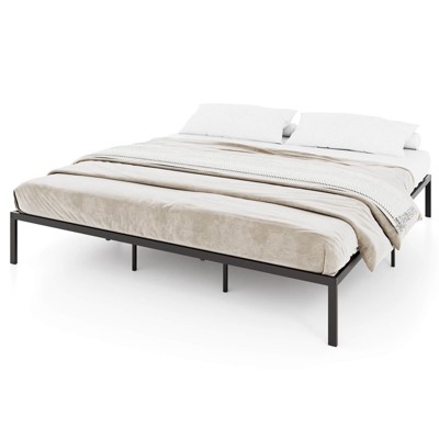 Safstar King Size Metal Bed Frame  Heavy Duty Support Slats Mattress Foundation