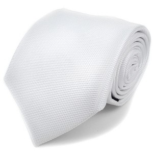 Men's Solid Color Microfiber Poly Woven 3.25 Inch Wide And 57 Inch Long Necktie - 1 of 4