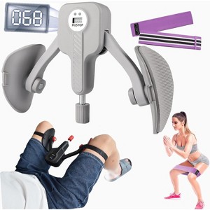 Adjustable Pelvic Floor & Thigh Trainer 0-110 lbs, Inner Thigh Exerciser with Leg Straps for Women and Men, Home Gym - 1 of 4