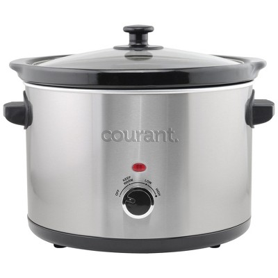 Courant 6-qt Locking Slow Cooker - Stainless Steel : Target