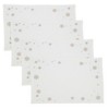 Saro Lifestyle Winter Delight Embroidered Snowflake Placemat (Set of 4), 14"x20", Gold - 3 of 4