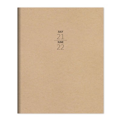 2021-22 Academic Planner 6.5" x 8" Simple Kraft Monthly - The Time Factory