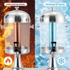4.2 Gallon/2x8L Beverage Dispenser, Drink Dispensers with Stand, Spigot, Ice Container - 3 of 4