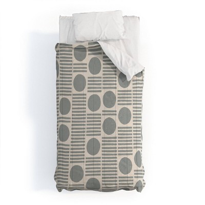 Deny Designs Alisa Galitsyna Simple Pattern Comforter and Pillow Sham Set White