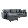 Down Filled Upholstery Convertible Sectional Sofa, L-Shape Sofa with Reversible Chaise, Indoor Furniture - Maison Boucle - 3 of 4
