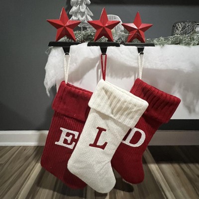 20 Plaid Monogram 'z' Christmas Holiday Stocking With Faux Fur