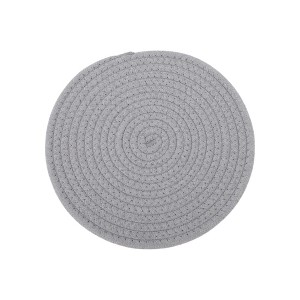 Unique Bargains Trivet Round Rope Woven Mat Cotton Non-woven Fabric 8.66"x8.66"x0.31" - 1 of 3