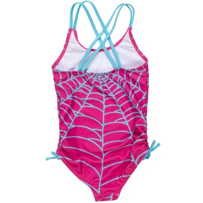 Marvel Spider-Verse Ghost-Spider Little Girls One-Piece Bathing Suit Pink 7-8 — фото 4