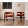 Set of 2 Upholstered Dining Chair Modern Accent Chair Comfy Side Chair Leisure Chair, Beige/Emerald/Gray/Black/Orange-ModernLuxe - 3 of 4