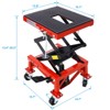 300 Lbs Hydraulic Motorcycle Lift Jack, Motorcycle Scissor Jack Secure Foot Lever, Motorcycle Lift Table with Wheels For Small Dirt Bikes - 3 of 4