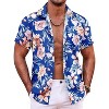 COOFANDY Hawaiian Shirt Short Sleeve Button Down Shirts - 3 of 4
