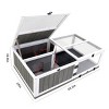 LAOTIES 43" Wooden Tortoise House,Indoor And Outdoor Turtle Cage With Waterproof Trays And Acrylic Enclosure For Small Reptiles - 2 of 4