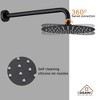 CASAINC 1-Spray Patterns 10 Inches Wall Mount Dual Shower Heads (Valve Included) - 4 of 4