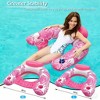 Jasonwell Inflatable Pool Float Chair, Large, Tropical Rose Floating Lounge Chair with Cup Holders for Adults, Pool Party Floaty - 4 of 4