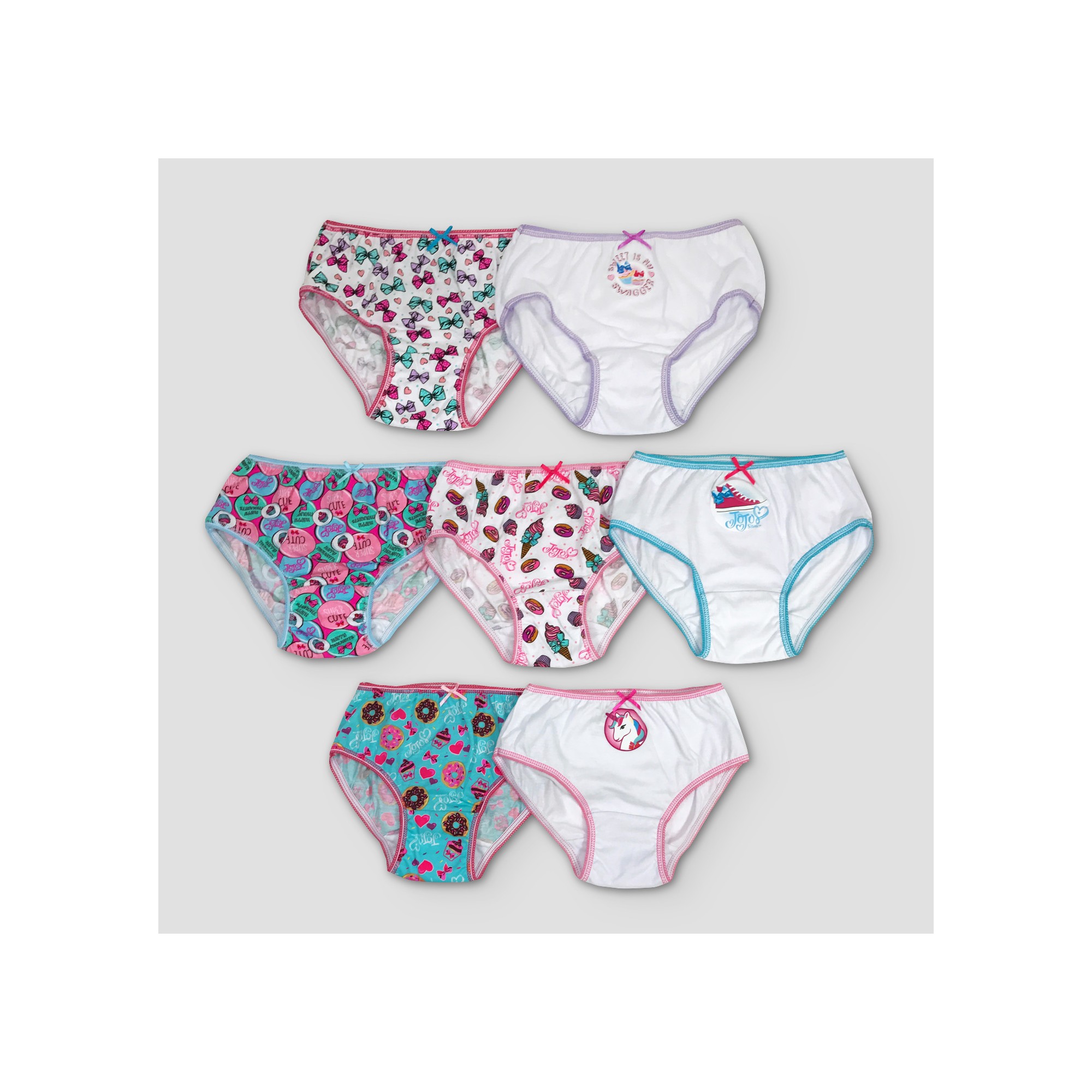 Girls 7pk JoJo Siwa Bikini Briefs 6 Girl s MultiColored by