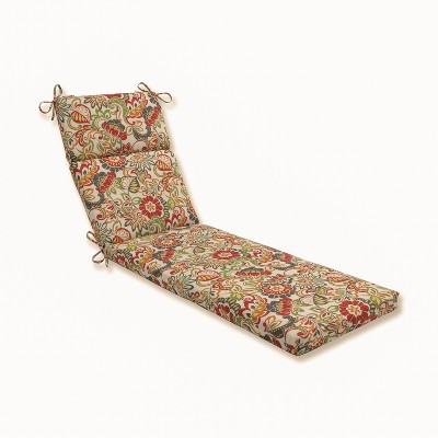 Zoe Floral Outdoor Chaise Lounge Cushion - Pillow Perfect