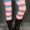 Striped Patterned - Over the Knee - Socks from the Sock Panda (Women's Sizes Adult Medium) - Pink and Baby Blue - 3 of 4