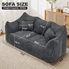 AENKYO Oversized Chenille Bean Bag Chair for Two People, Handle & Armrests - Large Lounger for Living Room, Gaming & Reading & Watching TV - 3 of 4