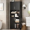 67 Inch Storage Cabinet, Freestanding Bathroom Cabinet with Adjustable Shelves, Kitchen Pantry Cupboard for Living Room Dining Room - 2 of 4