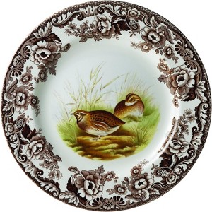 Spode Woodland 8” Dinner Plate, Perfect For Thanksgiving And Other Special Occasions, Made In England, Bird Motifs - 1 of 4