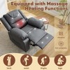 Manual Recliner Chair with Heating & Massage - 138¡ã Front/Rear Adjustable, Side Storage Pockets & Remote Control, Ideal for Living Room & Bedroom - 3 of 4